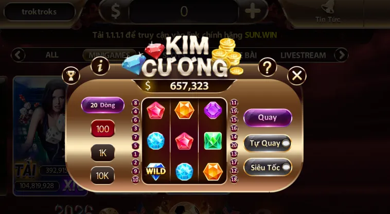Khám Phá Kho Báu Đá Quý Lấp Lánh Với Minigame Kim Cương Tại SunWin