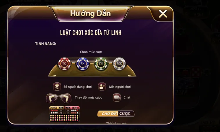 Minigame Xóc Đĩa Tứ Linh Tại SunWin Đỉnh Cao Đặt Cược Trực Tuyến Uy Tín